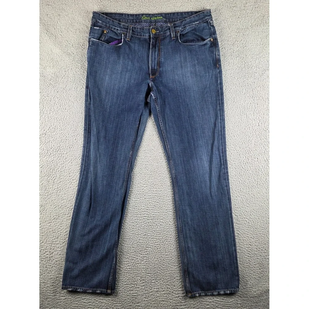Robert Graham Jeans Mens 38 (37x34) Blue‎ Yates Straight Leg Denim